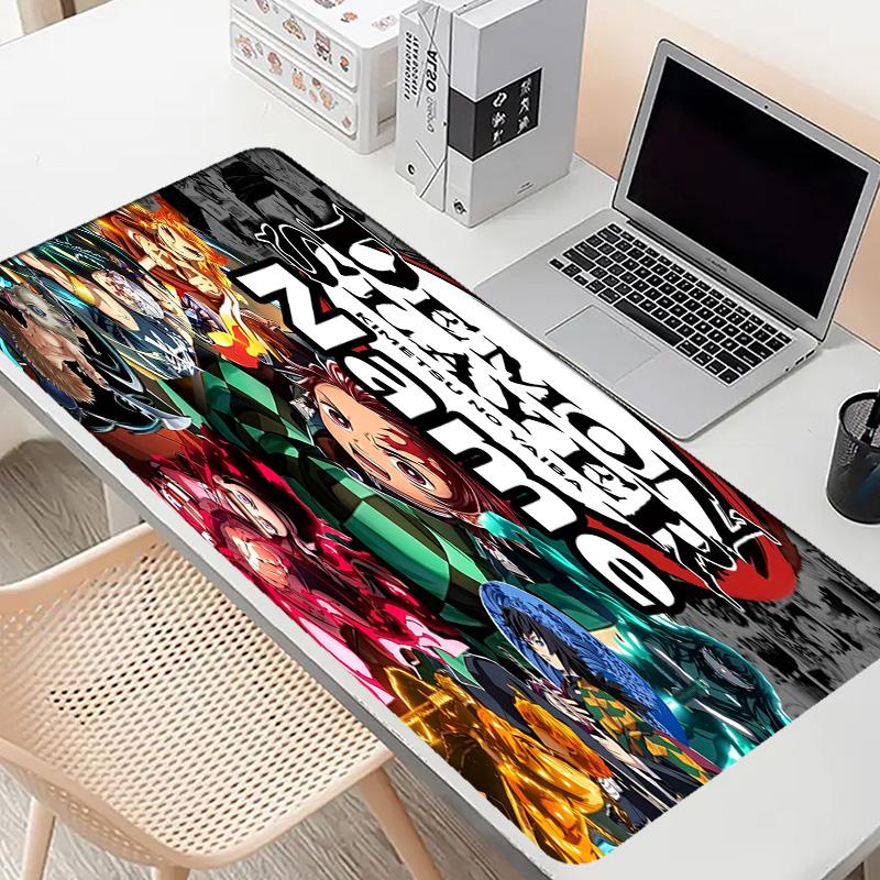 Custom Name Personalized Demon Slayer Pattern Mousepad, Laptop PC Desk Mat, Decorative Desk Mat for Home Keyboard Pad Gift