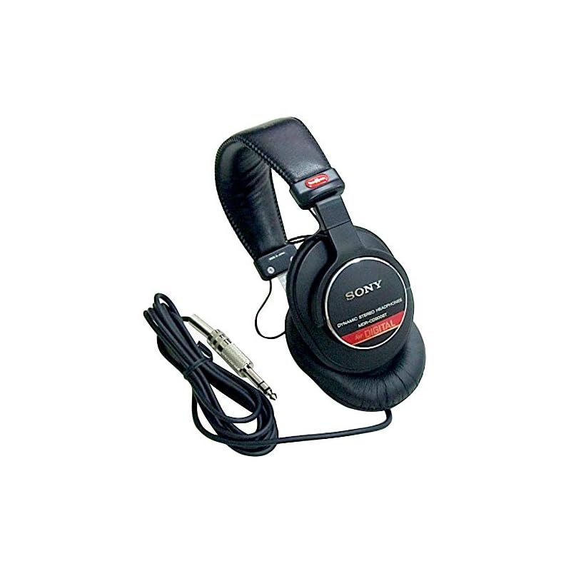 SONY Wired Closed-Type Studio Monitor Headphones, Black, MDR-CD900ST