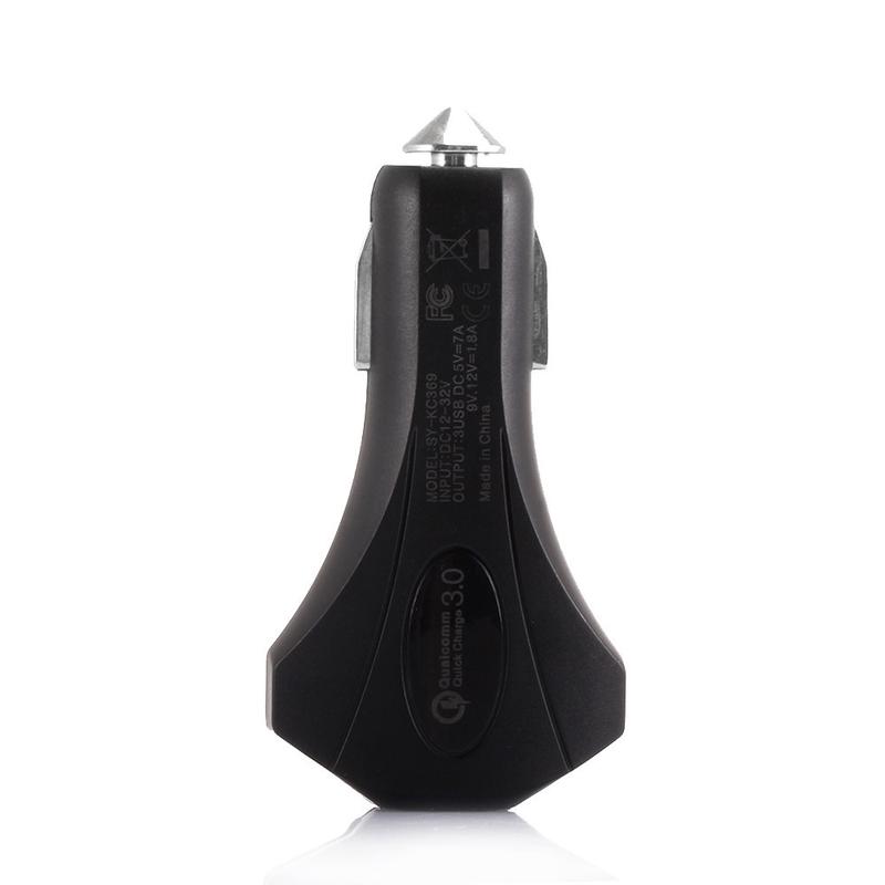 Universal 12V-24V QC3.0 Quick Charger with Dual USB Type C Port Car Suv Fast Power Charging Adapter