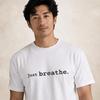 Just Breathe Minimalist Typography Shirt, Comfort Colors Heavyweight Cotton Tee