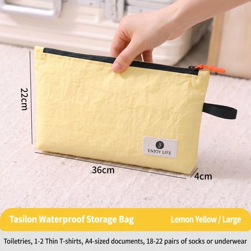 Waterproof Cosmetic Pouch Zipper Closure Underwear Storage Bag Business Trip Luggage Storage