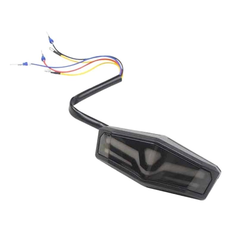 Versatile Motorcycle Tail Light Assembly with LED Turn & License Plate Illumination Motorcycle LED Rear Light set ABS