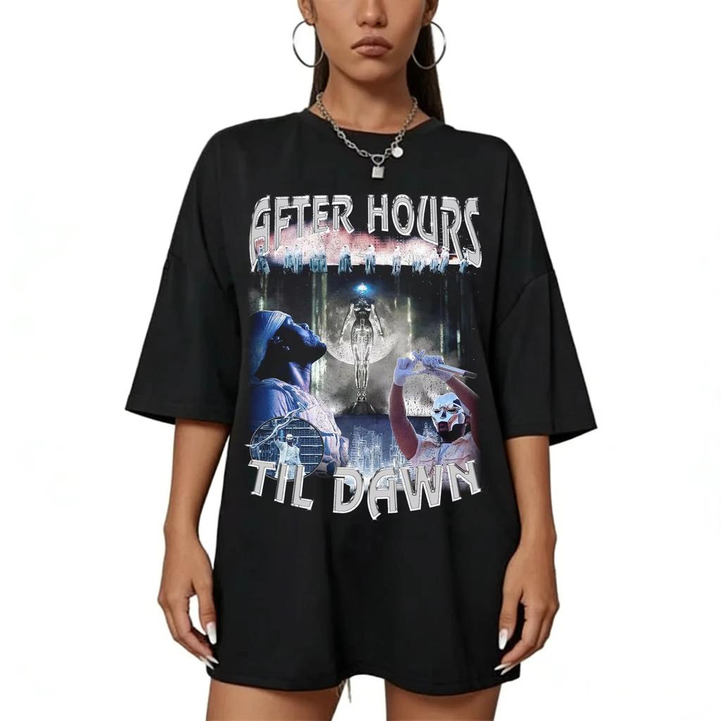 Neues The Weeknd 2026 After Hours Til Dawn Welttournee Baumwolle Kurzarm T-Shirt Geschenk für Fans Unisex RB Stil T-Shirts Tops