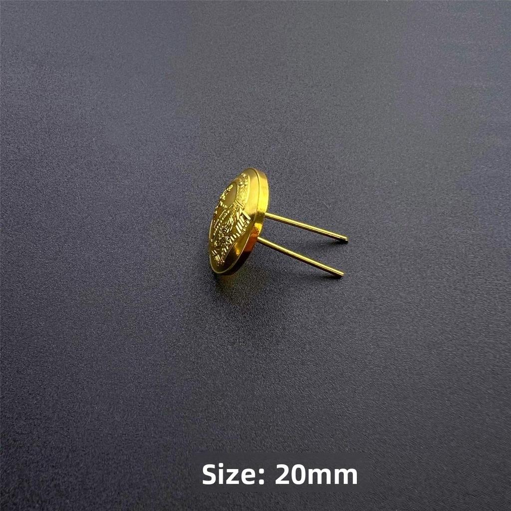 Metal Button Accessories German Caviar Pattern Spiral Epaulette Buckle Soviet Button British Sea Anchor Hat Buckle