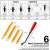 100PCS Universal Bumper Retaining Clip, Automotive Plastic Fastener Push Retainer Kit, Automotive Boxed Buckle Combination Kit