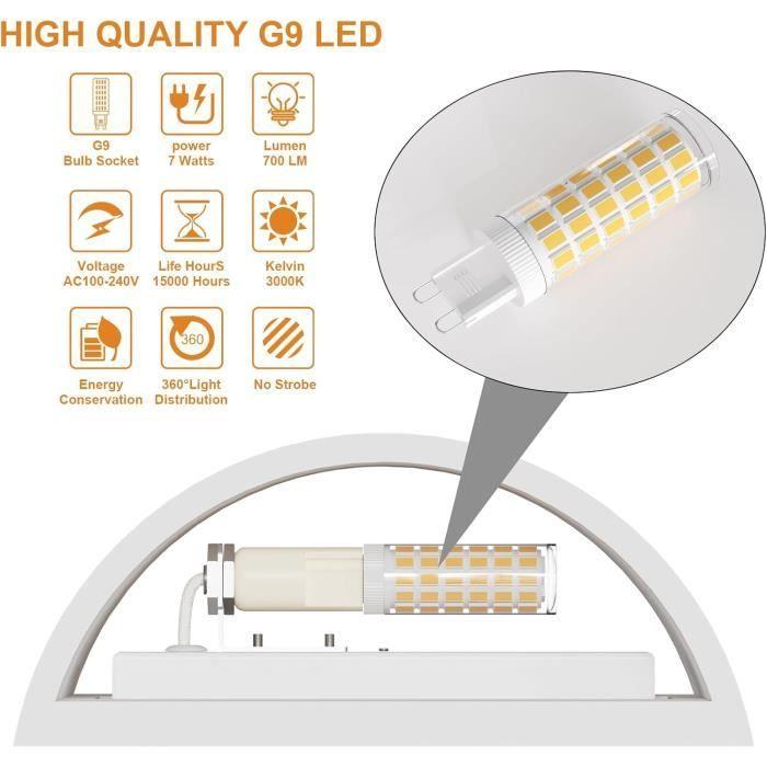 Applique Murale LED - HYDONG - 7W - Plâtre Blanc - Design Moderne - Éclairage Intérieur