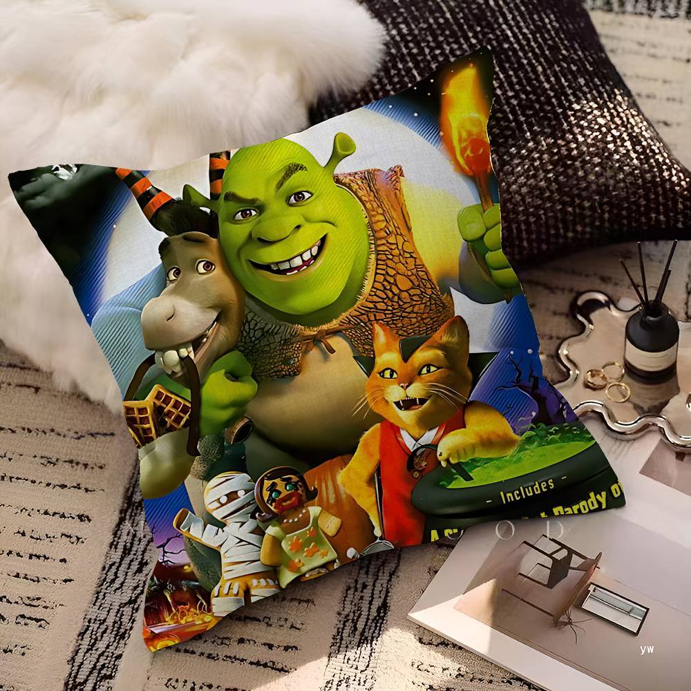 Kawaii Roztomilý Film S-Shrekes Polštář Dárky Domácí Kancelářské Vybavení Ložnice Pohovka Autopotah Polštářku Pouzdro 45x45cm