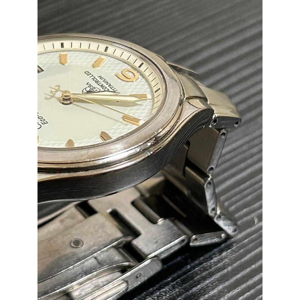Used [Working Product] CITIZEN Eco-Drive Radio Controlled Clock Silver Atessa