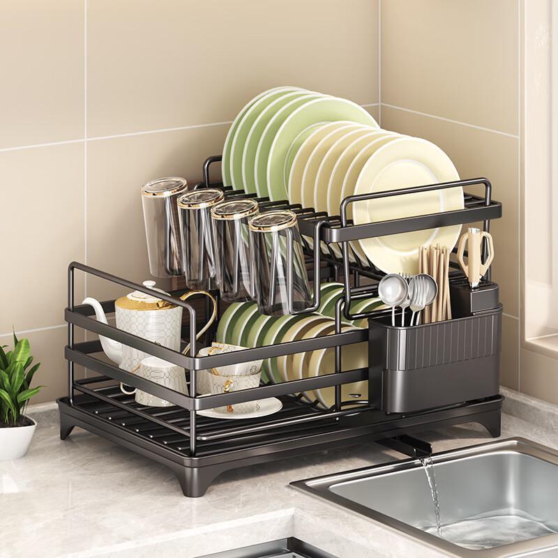 Zhishi Multi-function Self-Draining Dish Drying Rack