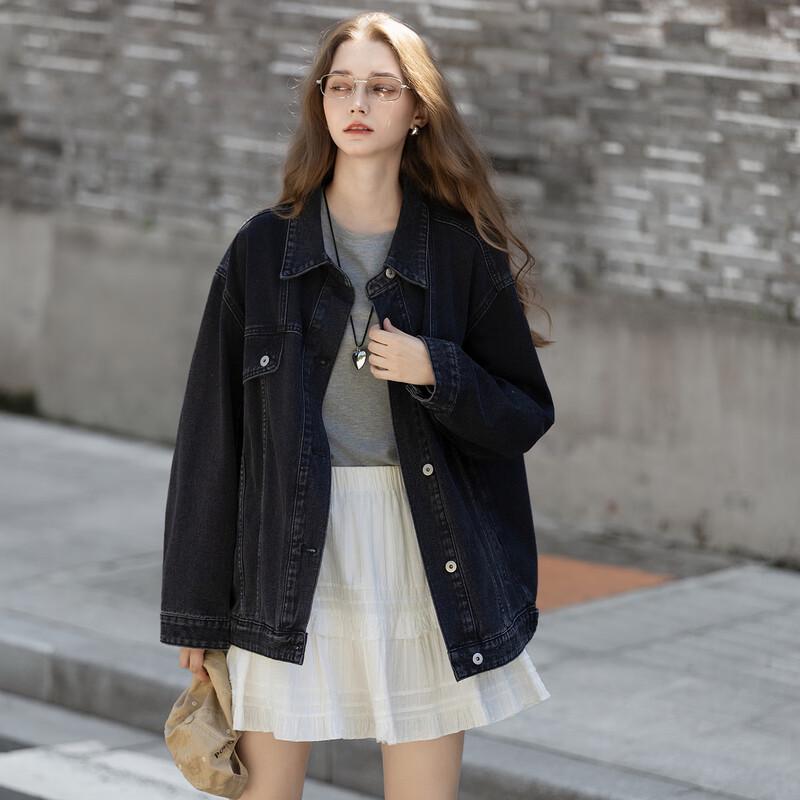 

TonLion Women s Patchwork Denim Jacket S