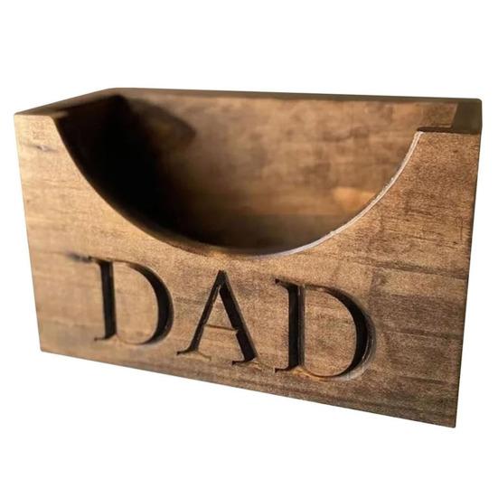 

Деревянная подставка для бейсбольной кепки с надписью для папы, толстая, большая вместимость, штабелируемый подарок на день отца темно-коричневого