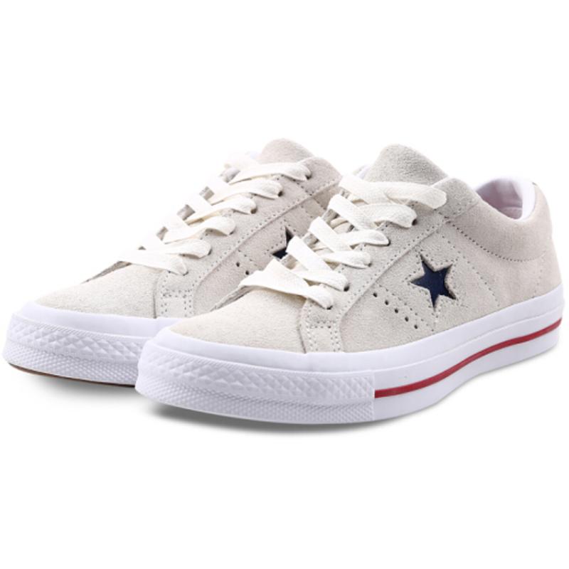 Converse One Star Retro Casual Non-slip Wear-resistant Lightweight Low-Top Board Shoes Unisex Gray
