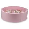 Dry Pool Powder Pink 130X40 With 700 Balls: Transparent, White, Pearlescent, Light Pink, Rose Gold