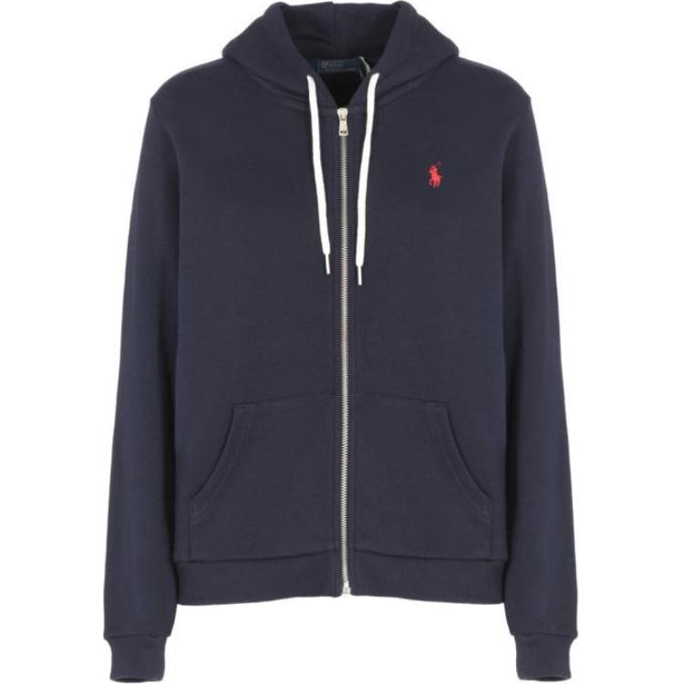 

Толстовка женская Polo Ralph Lauren с логотипом, на молнии, с капюшоном, с длинным рукавом, синяя 211935584-009 S