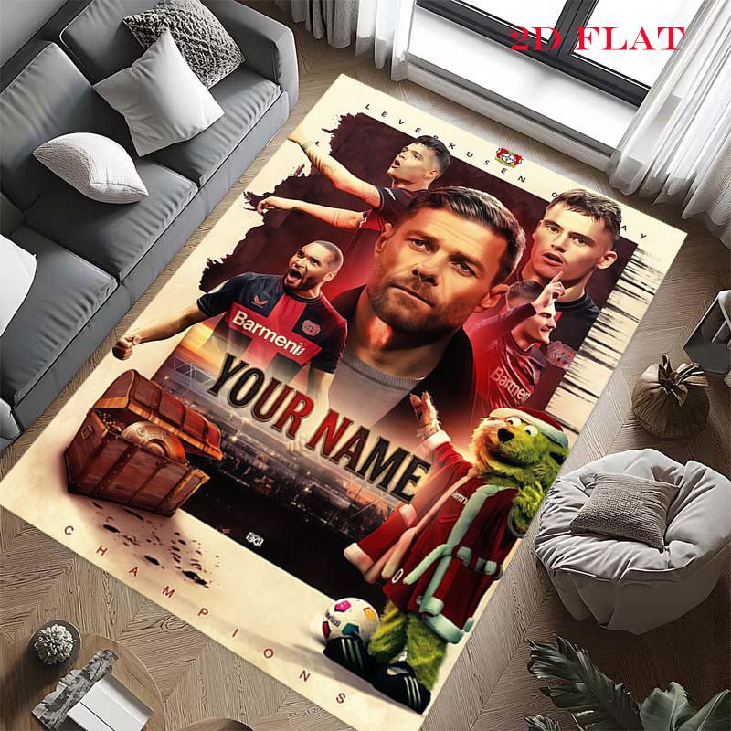 Custom Bayer Leverkusen Carpet Rug for Living Room Bedroom Home Sofa Decoration,Kids play Nonslip Floor Mat