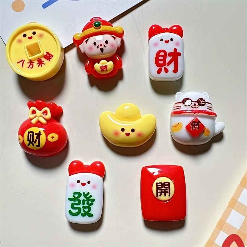 Celebrating Spring Festival and New Year Refrigerator Stickers with Creative Red Envelopes Gold Ingots Magnetic Stickers Magnets