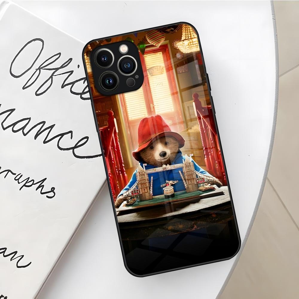Paddington Bear Phone Case for Iphone 17 16 Air 15 14 12 11 13 Pro Max Mini X Xr Xs Se Puls Glass Cover