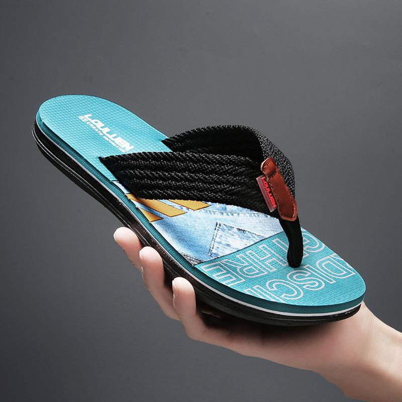 

Flip-flops men s summer new sandals men s outdoor casual beach shoes flip-flops 45 чорний