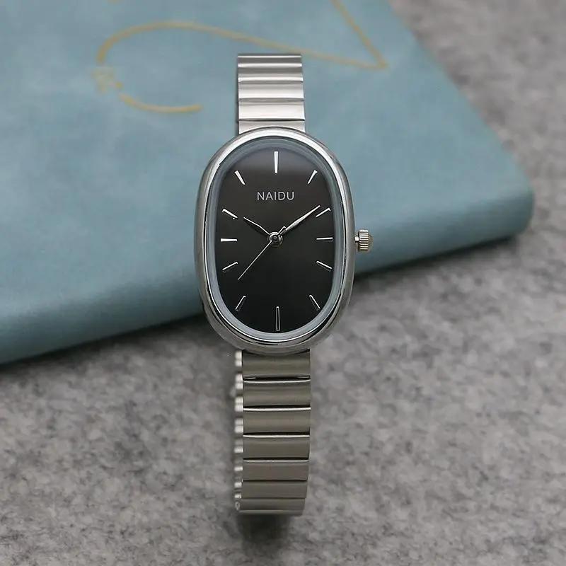 

New Women s Watch Simple Chain Oval Dial Compact Korean Version Versatile Fashion Ladies Quartz Wristwatches Relogio Feminino