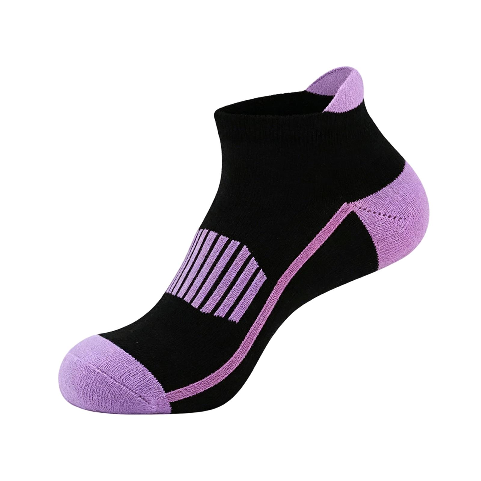 

Unisex Lightweight Breathable Athletic Socks Sweat Absorption Low Cut Sports Socks for Running Cycling Gym Training One Size фиолетовый