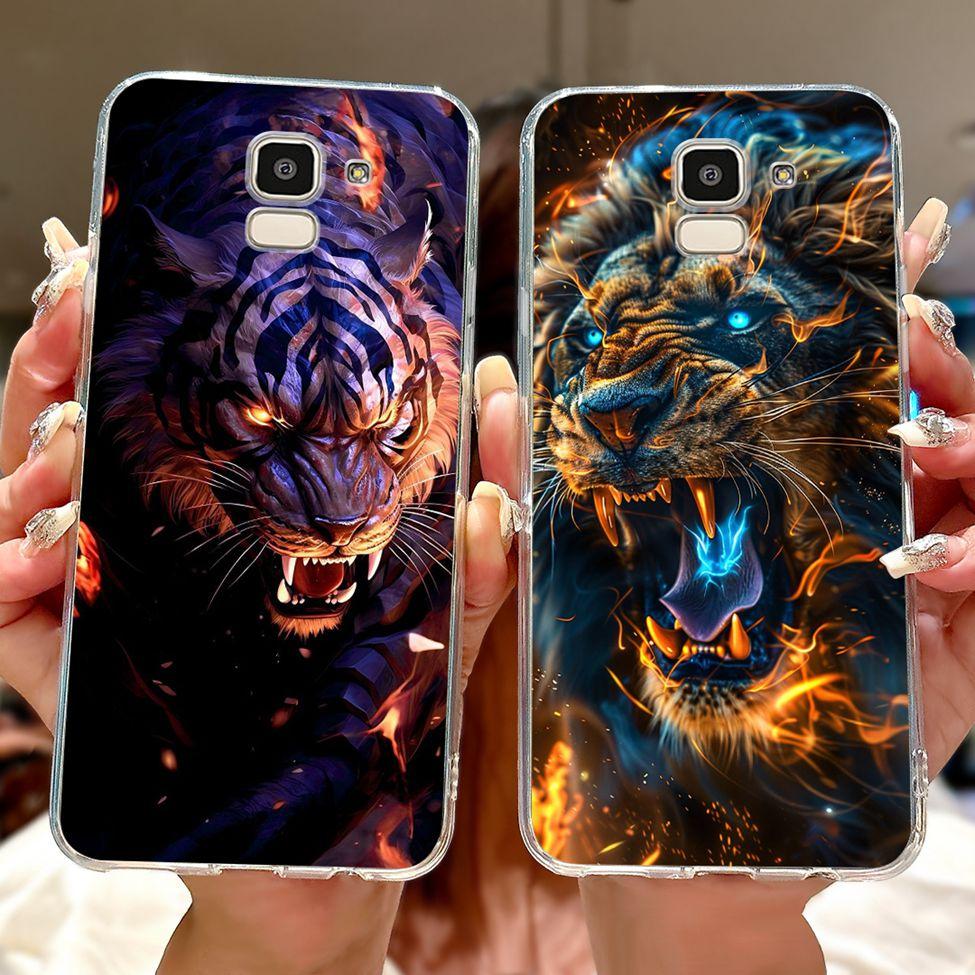Clear For Samsung J6 2018 Case SM-J600F Cute Fashion Funny Painted Back Cover For Samsung Galaxy J6 2018 Phone Case J600G J600FN