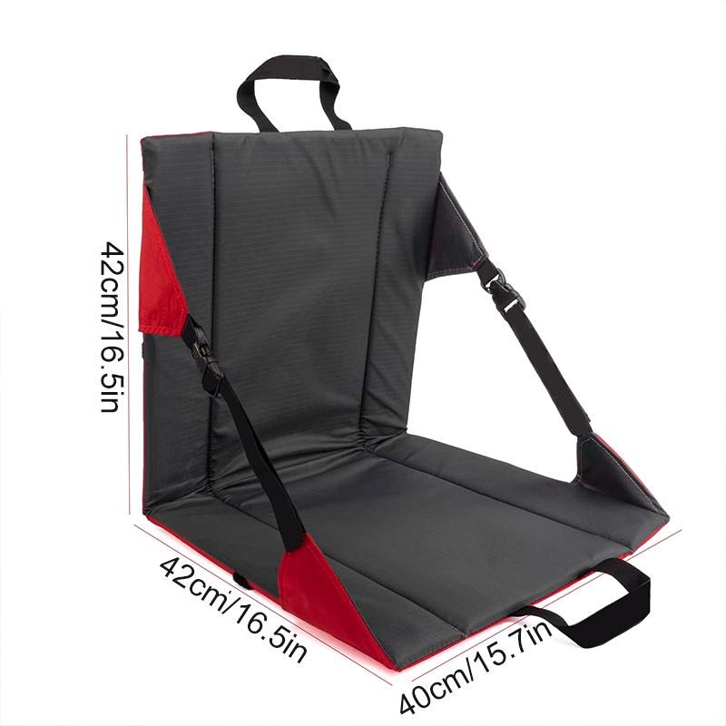 1 szt. Krzesło plażowe Odporne na wilgoć Grube Antybrudne Wygodne Zewnętrzne Przenośne na Trybuny Wycieczkę Kemping z Oparciem