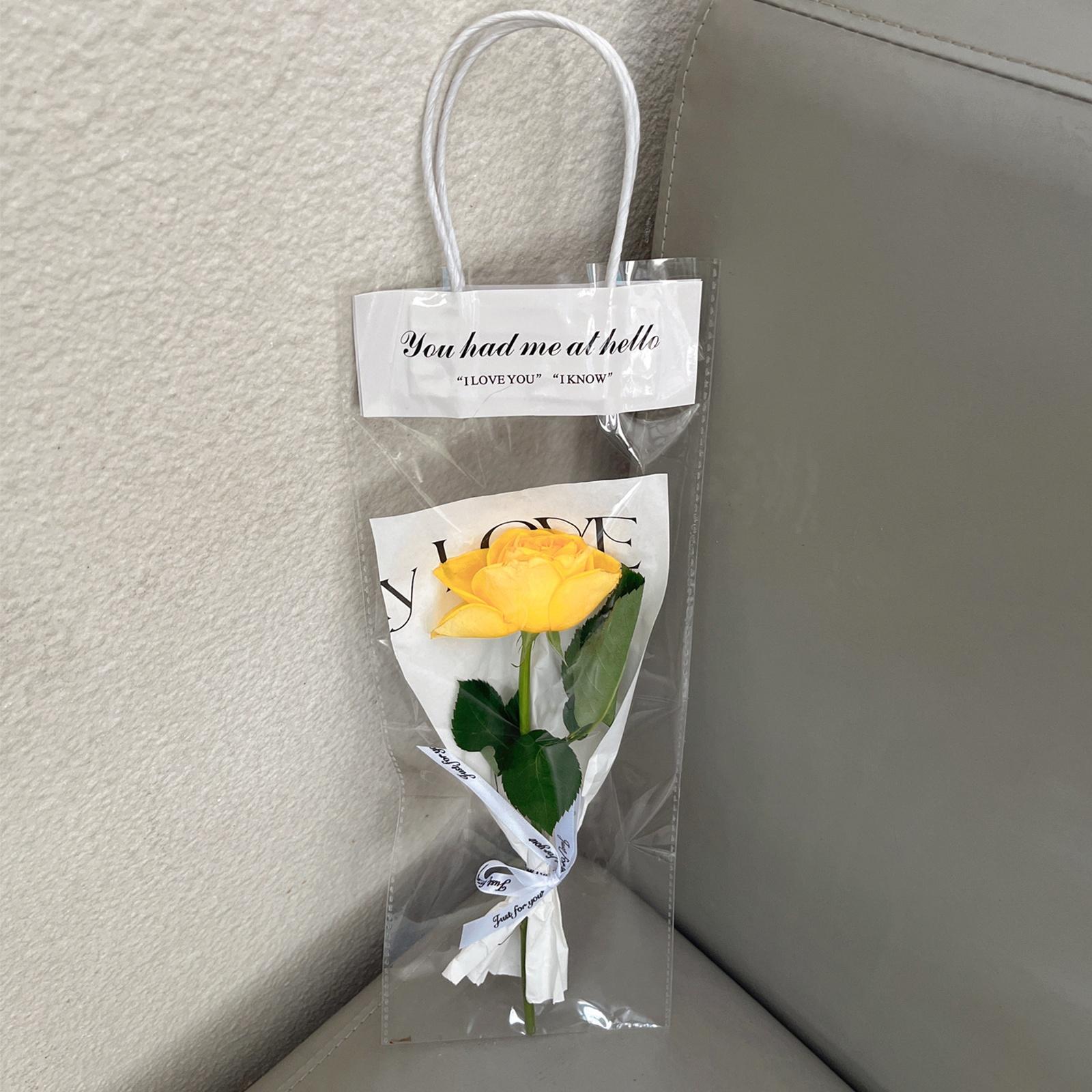 

Прозора квіткова сумка DIY Квіткові пакувальні матеріали для пакування подарунка на День вчителя one size