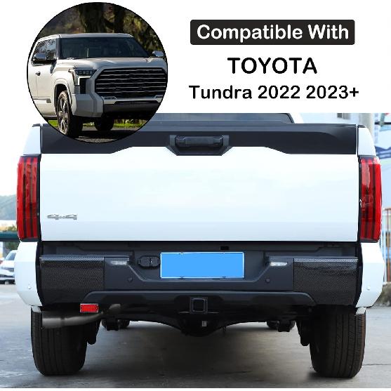 Car Rear Bumper Protector Guard Cover Compatible with Toyota Tundra -2025 Pickup Rear Side Bumper Corner Guard Edge Protection Anti-Collision Corners