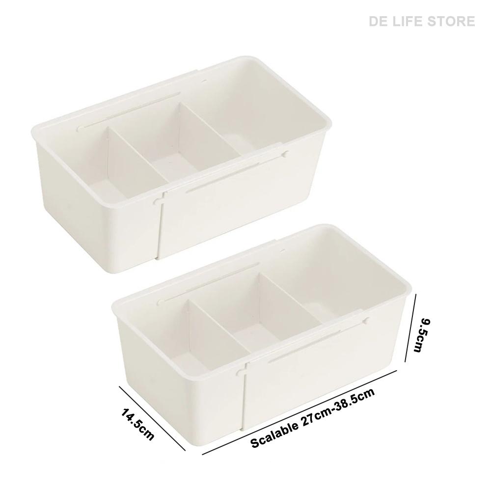 Retractable Drawer Organizer For Desk Length Adjustable Compartment Storage Box Clothes Container Makeup Sorting Storage Box