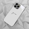 Minimalist black letter glass phone case suitable for iPhone 17 16 15 14 13 12 11 Pro Max Plus shockproof back cover