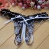 Erotic Panties  Lingerie Temptation Embroidery Transparent Thong Lace Bow Low Waist Erotic Underwear for Sex Ladies G-string