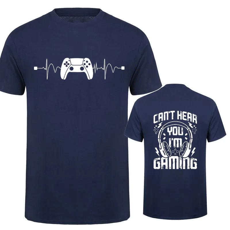 Men TShirts Cant Hear You Im Gaming Funny Video Gamer Humor Joke for Unisex TShirt Video Game Shirt Short Sleeve Tee Top