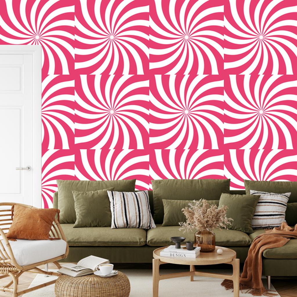 Hippie pink background wallpaper, white and powder pink 50x1000
