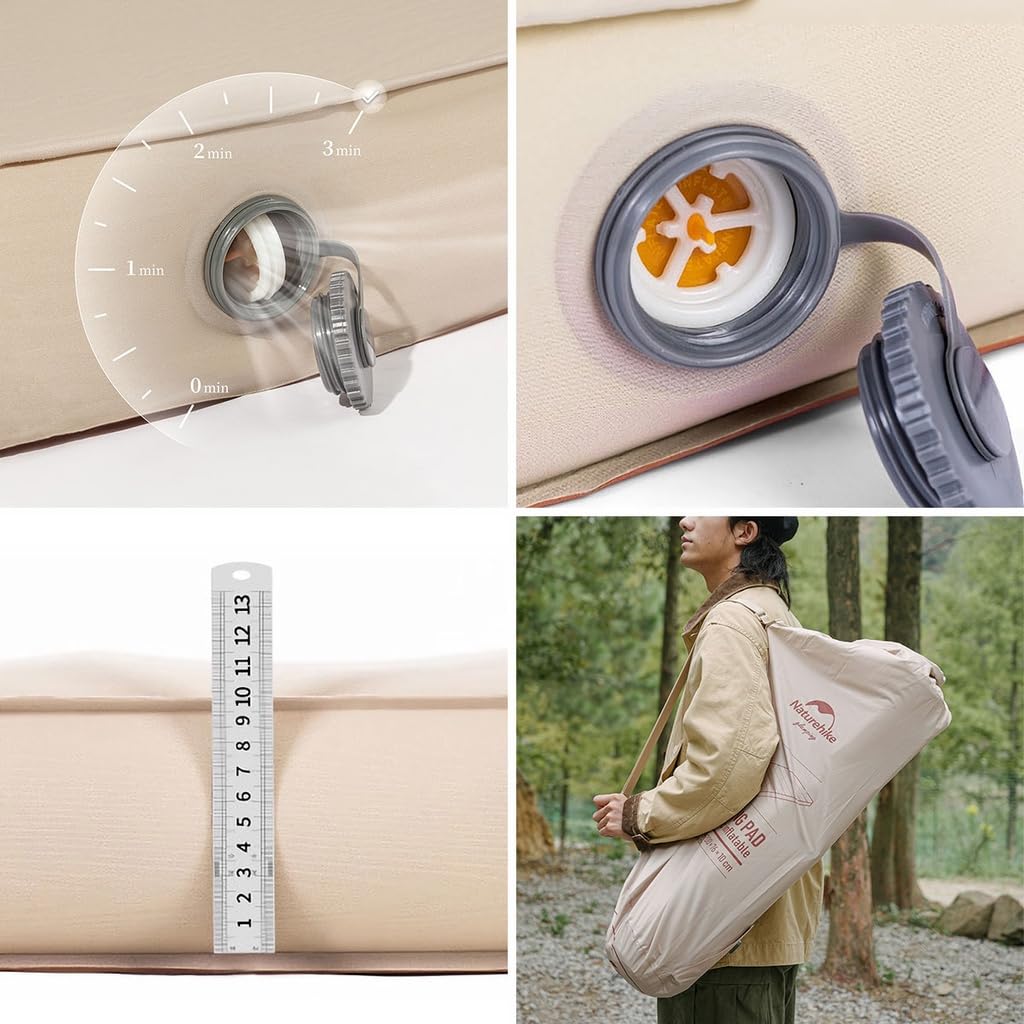 Naturehike Person Air Mat Automatic Inflating Air Bed Air Leak Prevention Folding Camping Mat Compact For Sleeping In the Sleeping In a Disaster