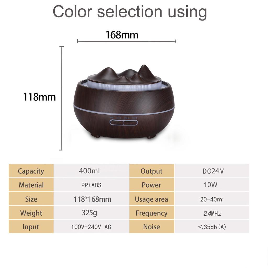 Creative Wood Grain Aroma Diffuser and Humidifier for Home Air Purification