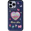 Ins koreanische süße Blume Denim bestickt Handytasche für Iphone 14 13 12 11 Pro Xs Max X Xr Liebe Herz Y2k stoßfeste weiche Abdeckung