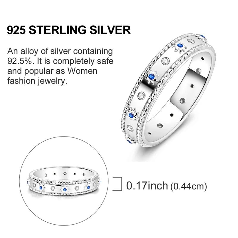 Rings Original 925 Silver Rings Simple Zircon Heart Ring for Wedding Valentine's Day Women Ring Jewelry Gift
