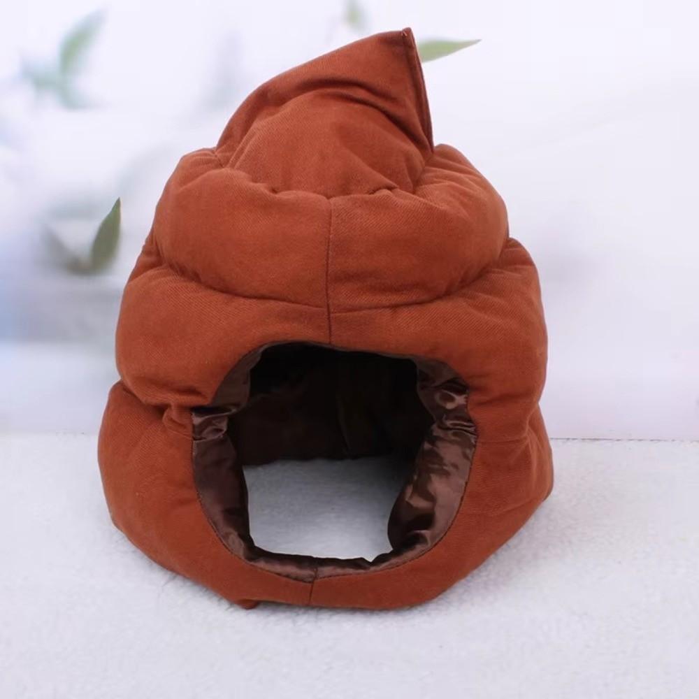 Full Headgear Poop Hat Poop Shape Plush Poop Hat Gag Gift Novelty Hat Halloween