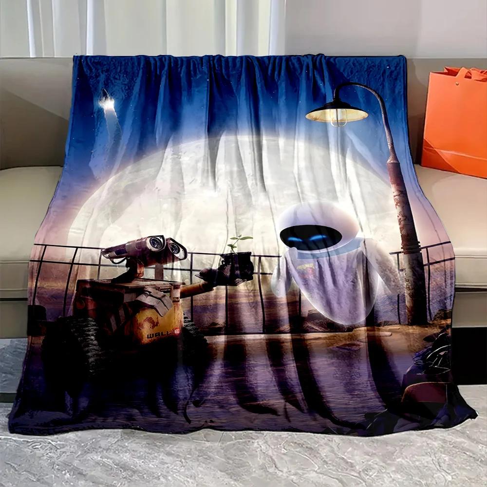 1PC Robot Disney Walle Eve Printed Blanket for Home Travel Sofa Soft and Comfortable Blanket for Adults and Kids Holiday Gifts