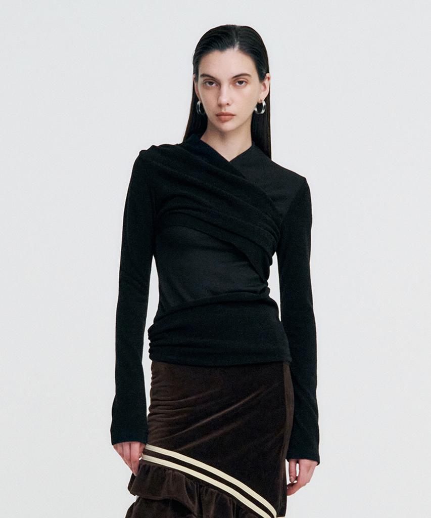 Kimjisu Layered Knit Top _ Black