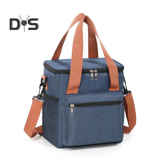 

Ізольована сумка для обіду, 550 мл, герметичний кулер із сітчастими кишенями, термоящик для харчових продуктів для роботи, шкільного пікніка темно-синього кольору