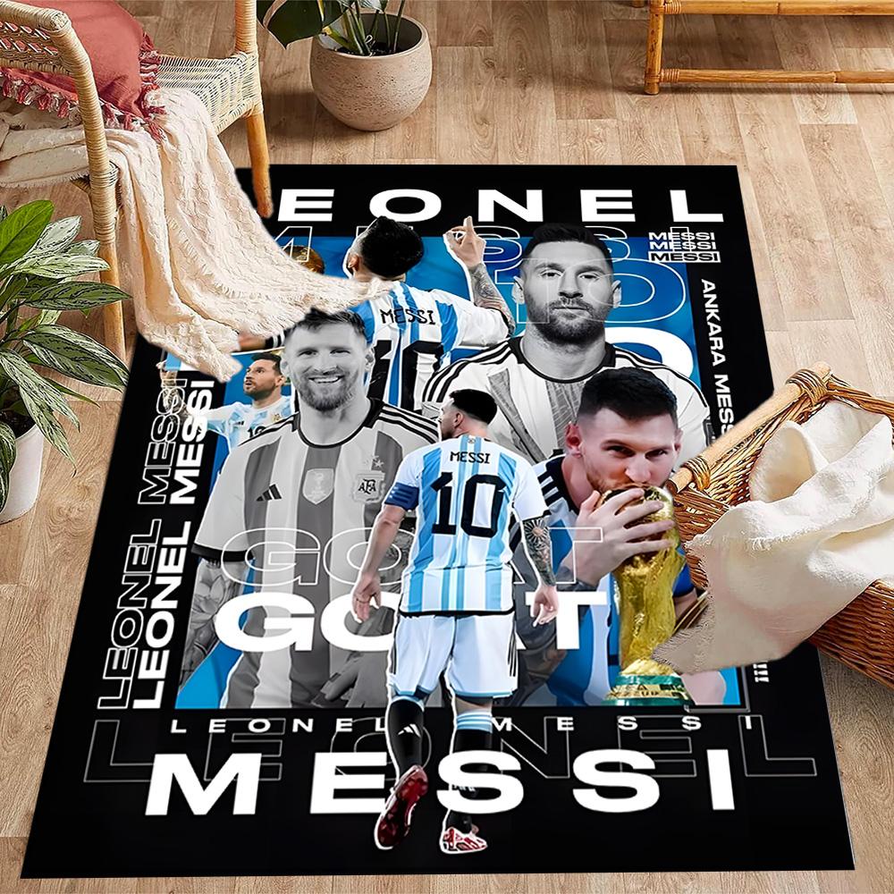Tappeto da Pavimento Tappeto da Ufficio Celebrazione Messi dell'Argentina Perfetto per Ingresso Soggiorni Balcone Corridoio Tappeto Antiscivolo Decora Uffici