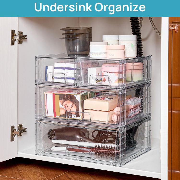 Cosmetic Transparent Storage Box PET Desktop Organizer