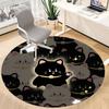 1pc Cats Luck Office Round Area Rug, Under Office Chairs Bedroom Living Room Home Decor, Room Deco