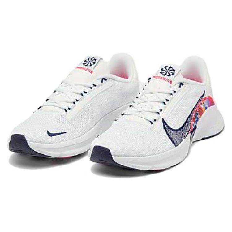 Nike SuperRep Go 3 Flyknit Next Nature Paint Smudge Women Sneakers White Summit-White Bright-Crimson DH3393-103