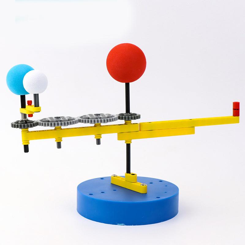 Earth Moon Sun Rotation Model Kids Science Toy Technology Physics Puzzle Kit STEM Learning Educational Toys for Children