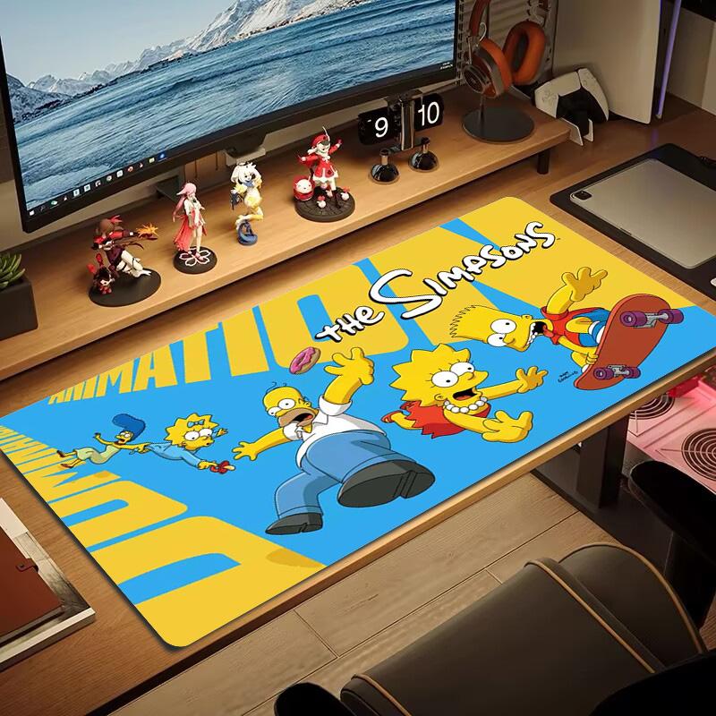 The Simpsons Color Mouse Pad Large Gaming Table Cushion Non-slip Laptop Tablet Big Mousepad XXL Mat Mini PC Playmat With Lock edge