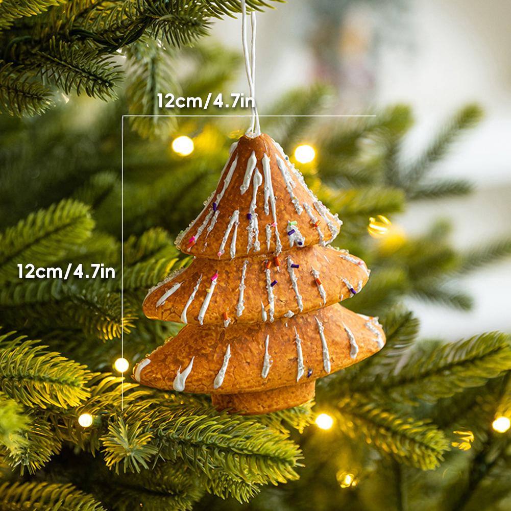 Cute Gingerbread Man Christmas Garland Ornament Festive Hanging Decor New Year Festive Accessory Christmas Decorations