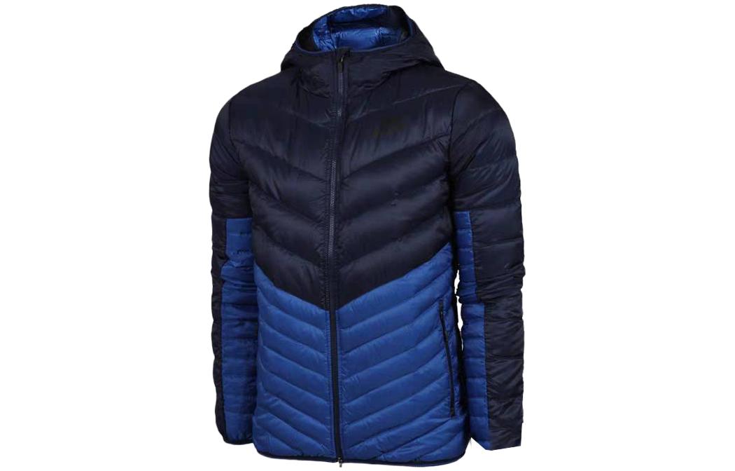 Nike Down Jackets Men s Blue Black Hooded Moderate Other 541457-410 M