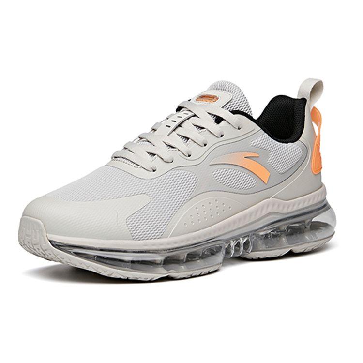 Anta Full-Length Air Cushion Shock Absorption Non-Slip Wear-Resistant Low-Top Running Shoes Men Sneakers Gray Orange Black 912125503-2